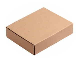 Kraft cardboard box on a white background, moke up