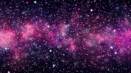 Fototapeta premium Background with space particles, Abstract seamless pattern of cosmic stardust particles background