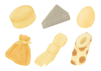 水彩で描いたおでんのイラスト