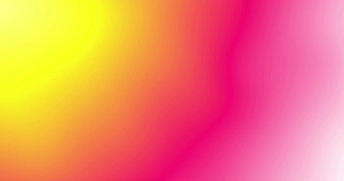Abstract radial color gradient background with liquid style waves featured white, yellow and pink Seamless looping video animation. Animated gradient background
