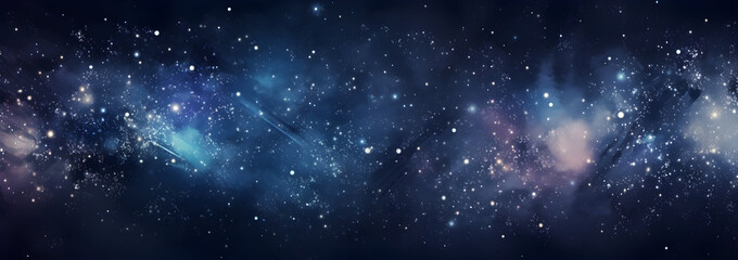 Abstract background of gleaming starry constellations with night sky hues. - obrazy, fototapety, plakaty
