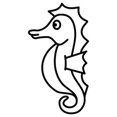 seahorse animal ocean cartoon