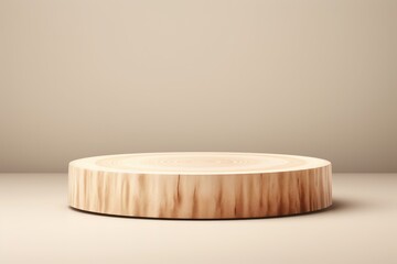 Round Wooden Slice for Product Presentation - Eco-Minimalistic Design - Ideal for Crafts and Decor