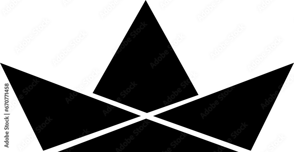 Poster paper boat vector fill icon. paper boat icon from user interface concept. can be used for web and mo