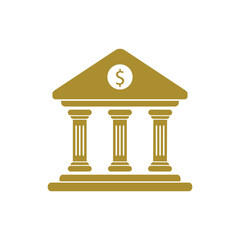 Bank Building Icon Vector Design Template