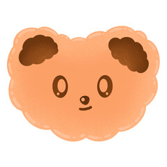 Bear Cookie Cartoon illustration Cute Bear Cute Element Bear Cookie Sticker
