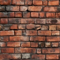 Obraz premium A seamless brick texture tile. Generative AI. 