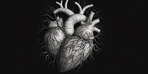 Detailed illustration of human heart 