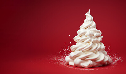 A soft serve ice cream Christmas tree