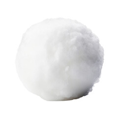 Snowball isolated on a transparent background created with Generative AI technology