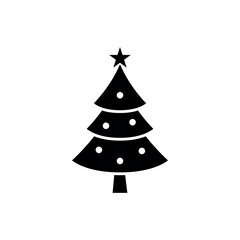 Christmas Tree Icon Vector Design Template