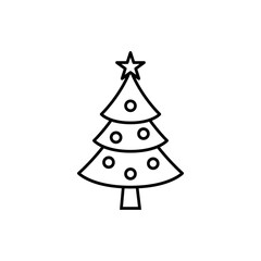 Christmas Tree Icon Vector Design Template