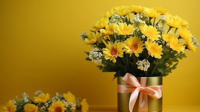 bouquet of yellow roses HD 8K wallpaper Stock Photographic Image 