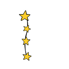 Yellow star with string