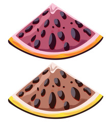 Illusration of a slice fruit food watermelon concept vector