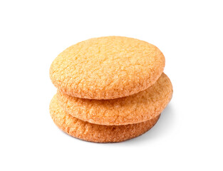 Tasty Danish butter cookies isolated on white