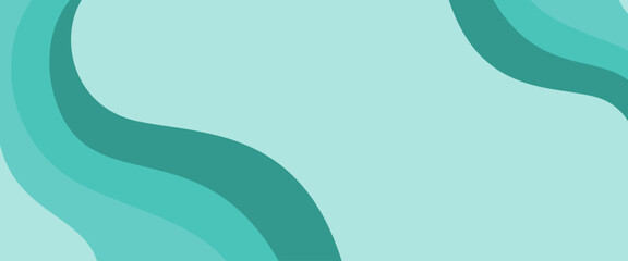 blue green abstract wave liquid banner background, fits any theme