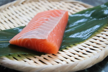 salmon sashimi