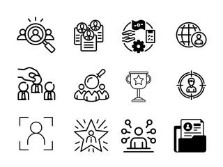 Icon recuitment illustration vector 