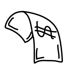 dollar banknote doodle