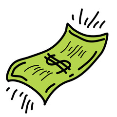 dollar banknote doodle