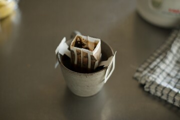 ドリップパックで 淹れたコーヒー