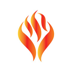 Fire or flame logo, fireball logo, and embers. Using a vector illustration template design concept.