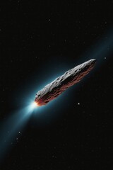 Obraz premium Comet/asteroid/meteor in space