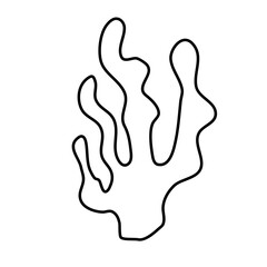 doodle seaweed colorful