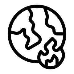 Global Warming Line Icon