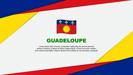 Guadeloupe Flag Abstract Background Design Template. Guadeloupe Independence Day Banner Cartoon Vector Illustration. Guadeloupe