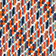 Retro geometric seamless pattern vector image