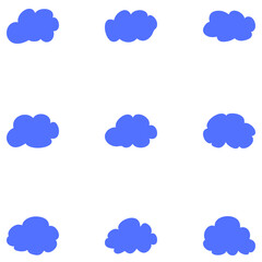 Simple cloud set icon. weather vector in flat style