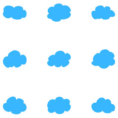 Simple cloud set icon. weather vector in flat style