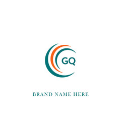 GQ G Q letter logo design. Initial letter GQ linked circle uppercase monogram logo red and blue. GQ logo, G Q design. GQ, G Q 2 latter 