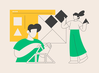 Educational game abstract concept vector illustration.