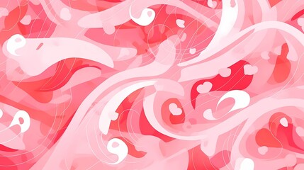Red, pink, and white colors pattern cute valentine's day background