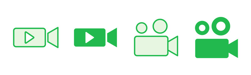 Video icon set. video camera icon vector. movie sign. cinema
