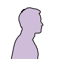 silhouette of a man head
