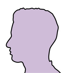 silhouette of a man head