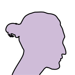 silhouette of a man head