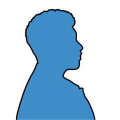 silhouette of a man head