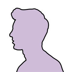 silhouette of a man head