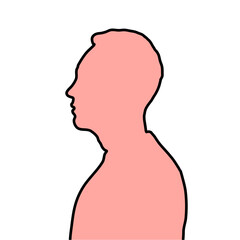 silhouette of a man head