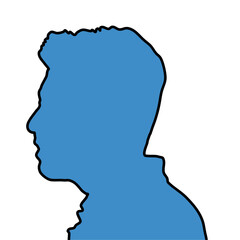 Fototapeta na wymiar silhouette of a man head