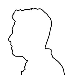 silhouette of a man head