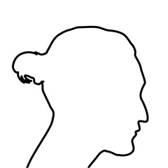 silhouette of a man head