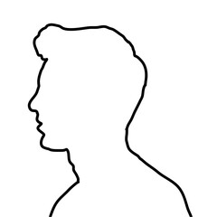 silhouette of a man head