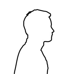 silhouette of a man head