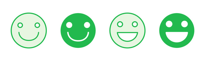 smile icon set. smile emoticon icon. feedback